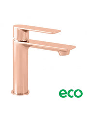Miscelatore lavabo NIL in ottone oro rosa lucido senza sifone
