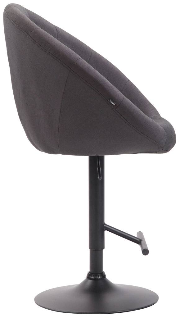 Sgabello da bar London V2 in tessuto grigio scuro,nero