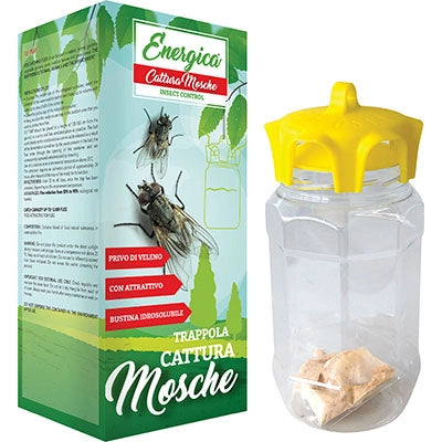 TRAPPOLA + ESCA MOSCHE ENERGICA - CM 9 H.CM 22- 6 pezzi
