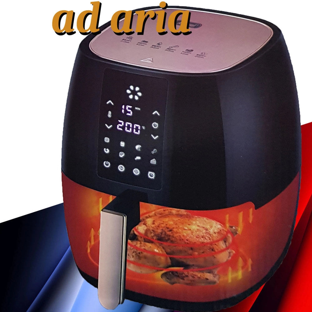 Trade Shop - Friggitrice Ad Aria 1400w 5lt Display Lcd Funzione Temporizzazione Potente Q-z8 -