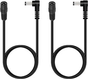 Cavo di estensione DC 12 V 55 mm 90 gradi L, compatibile con telecamere di sicurezza, 2 pezzi