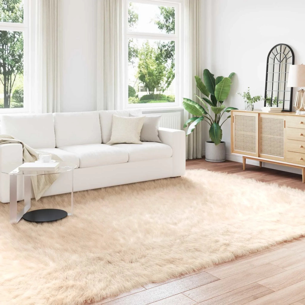 Tappeto in finta TAFALLA | Tappeto del soggiorno Beige 200 x 280 cm Poliestere