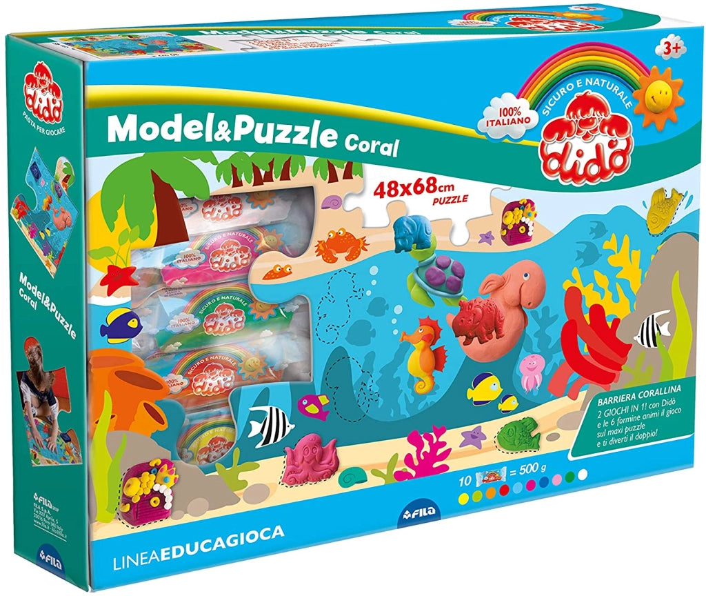 DIDO PUZZLE MULTICOLORE A TEMA BARRIERA CORALLINA 48 X 68 CM