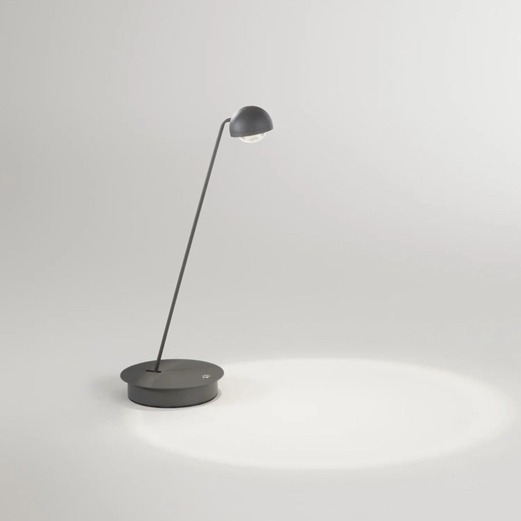 Lampada Da Tavolo Moderna Lyra Metallo Antracite Led 7W Dimmerabile Ip20