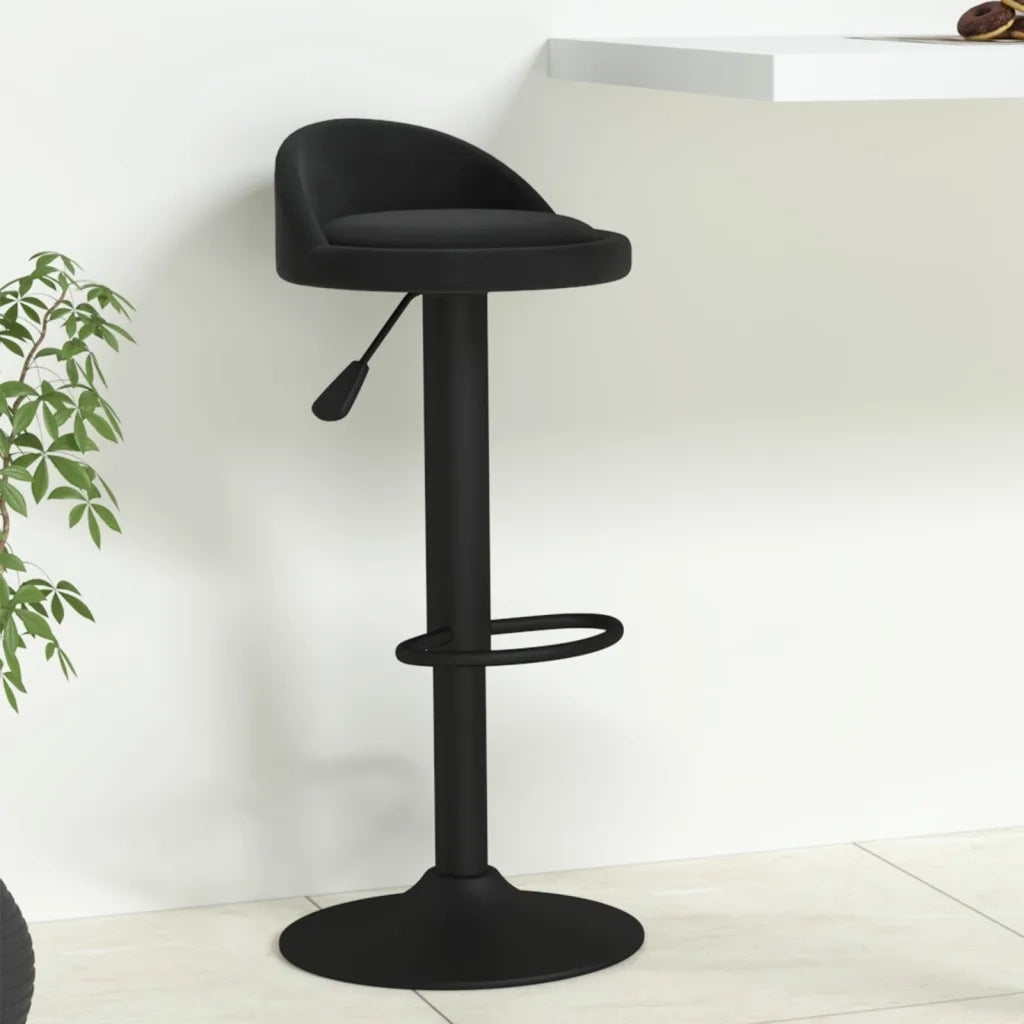 Sgabello da Bar Nero in Velluto 333587