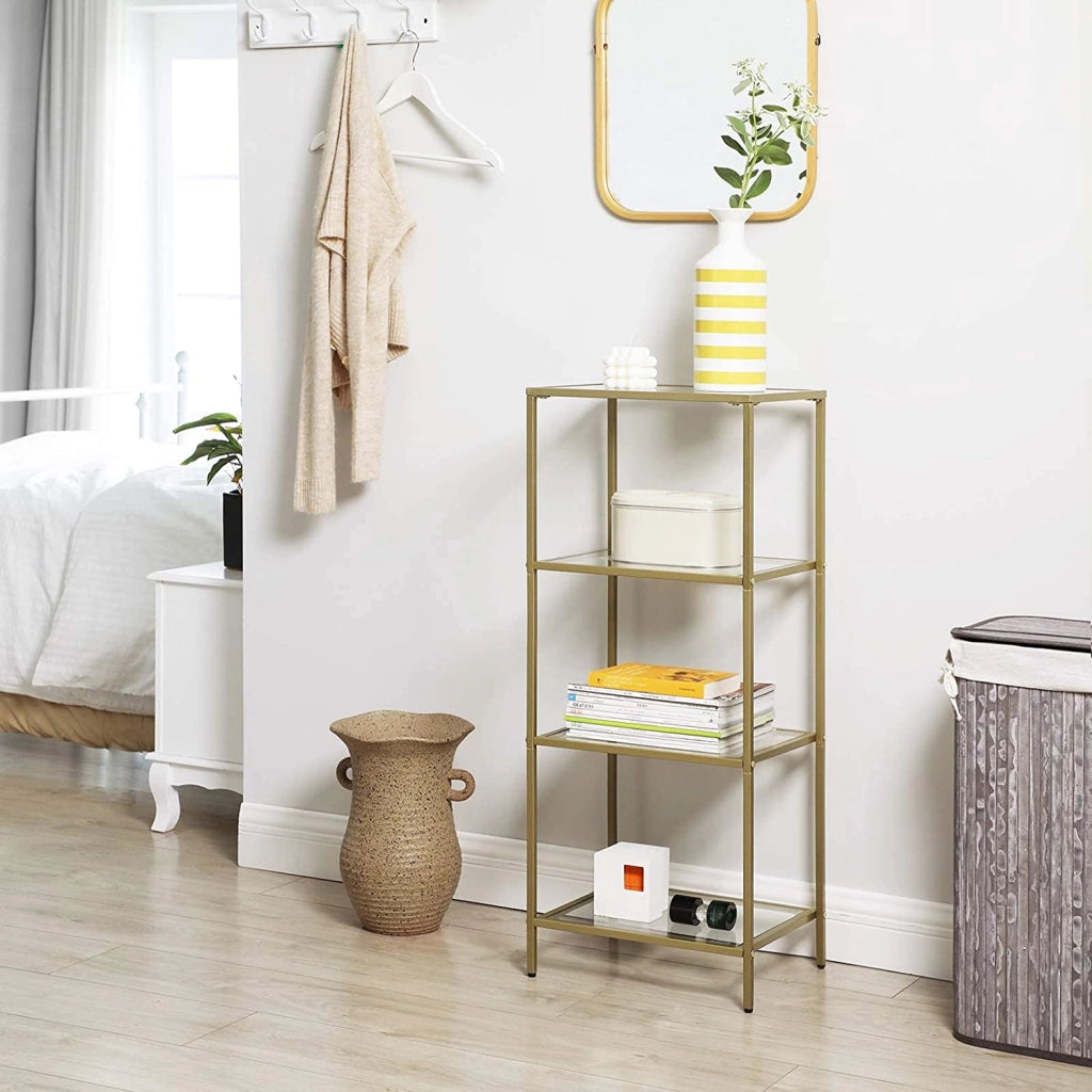 Valora SCAFFALE LIBRERIA Vetro Metallo Design Moderno per Soggiorno