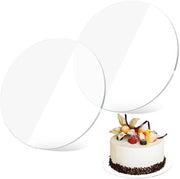 Tartina in Acril 20CM - Fornello per Torte - Stendardo per Torte - Scala per Torte - Sottopiatto per Torte - Materiale Sicuro - Piatto per Torte