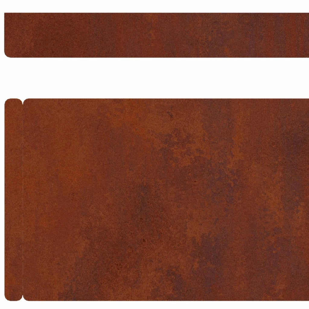 Bordura per Prato 4 pcs Ruggine 450 x 0,05 x 10 cm 868021