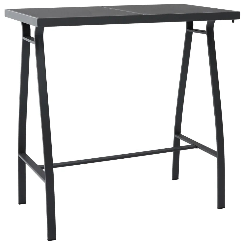 Set Bar da Giardino 5 pz Nero e Grigio 3073577