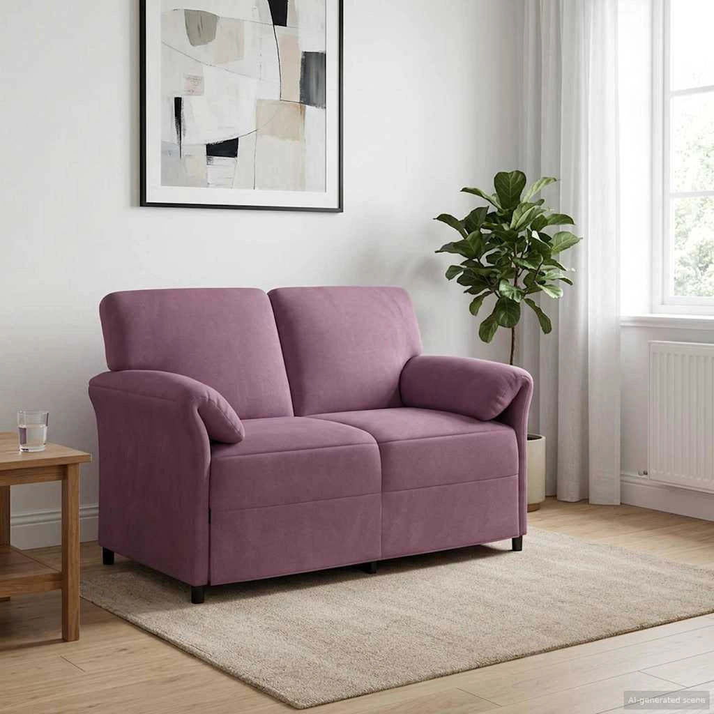 Divano a 2 Posti Viola 138 x 83 x 95 cm Velluto 42033952