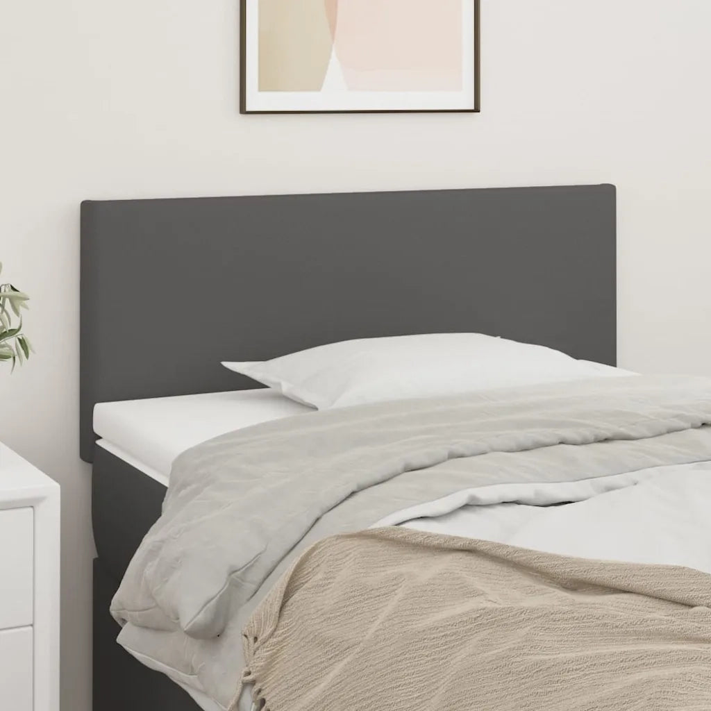 Testiera-Testata Decorativa Grigio 90x5x78/88 cm in Similpelle 951944