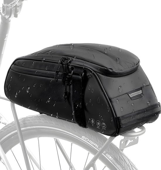 Bagagge portatile riflettente, sacchetto zaino acqua resistente per biciclette elettriche, 8L portabagagli, portatile bagagge per biciclette con cinghia a spalla per spostamenti tra casa e lavoro