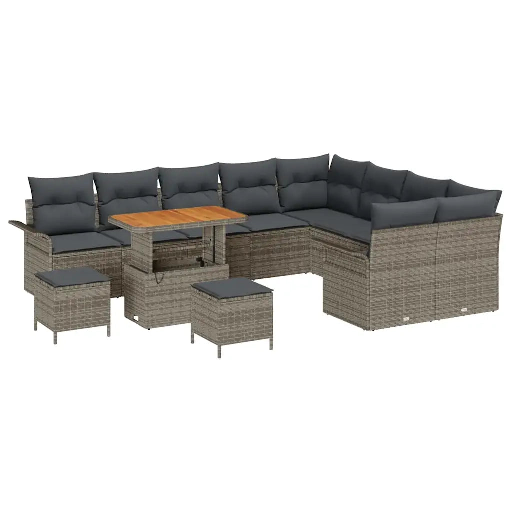 Set Divano da Giardino con cuscino con cuscino 12 pcs Grigio 3364128