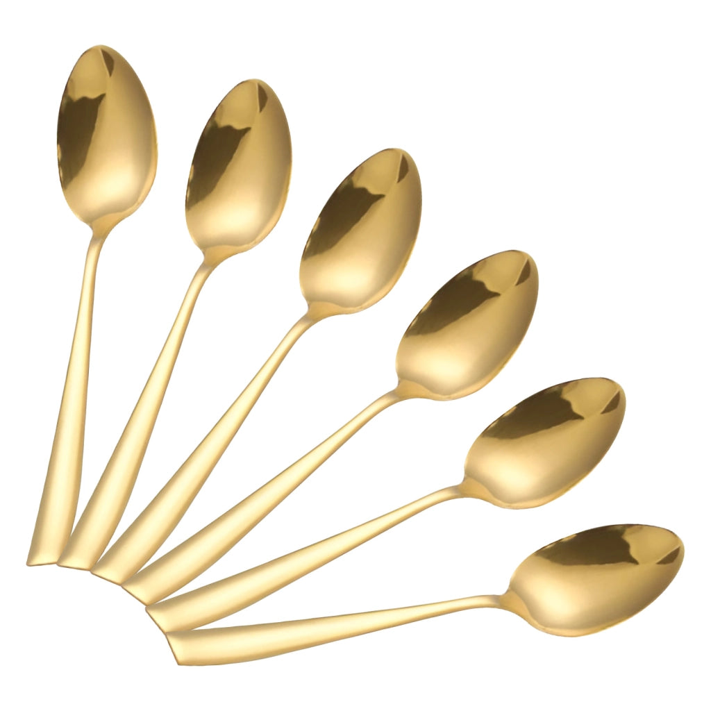 Set di 6 cucchiaini da dessert da 14,5 cm in acciaio inossidabile Dorato Cheffinger