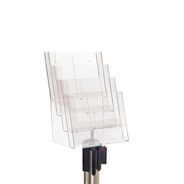 Porta Depliant Colonnine segnapercorso Tendinastro A5 - A5 verticale 4 tasche