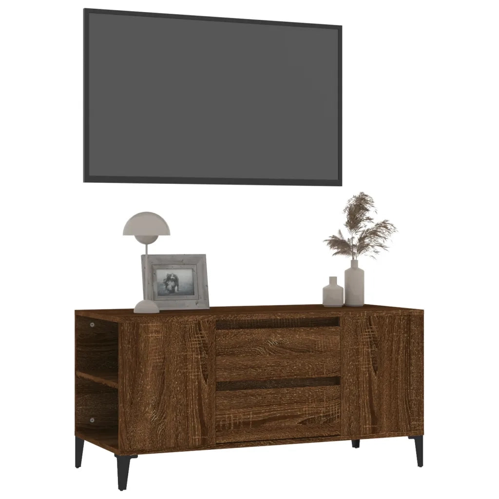 Mobile Porta TV Rovere Marrone 102x44,5x50 cm Legno Multistrato cod mxl 26786