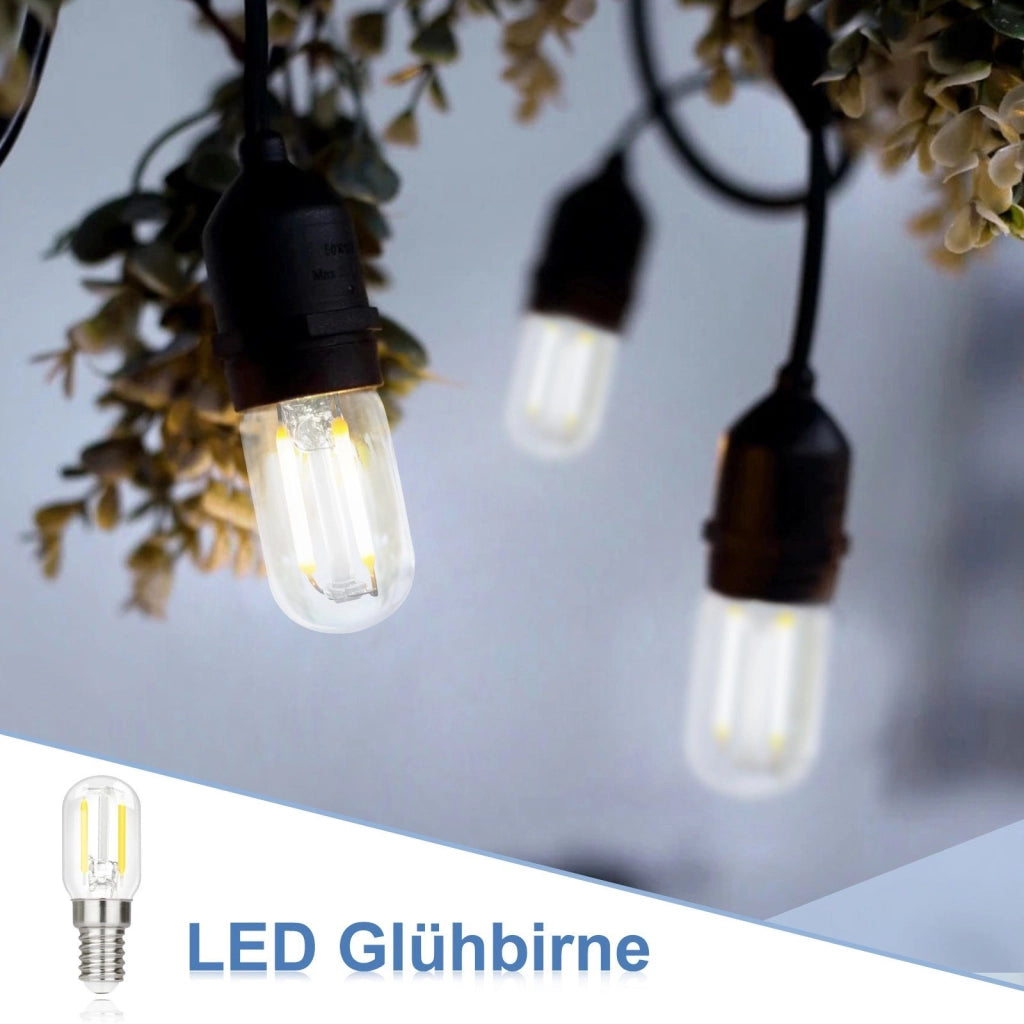 ZMH Lampadine LED Lampadine LED E14 Lampadine vintage T22 2W E14 2 pezzi bianco freddo 6000K