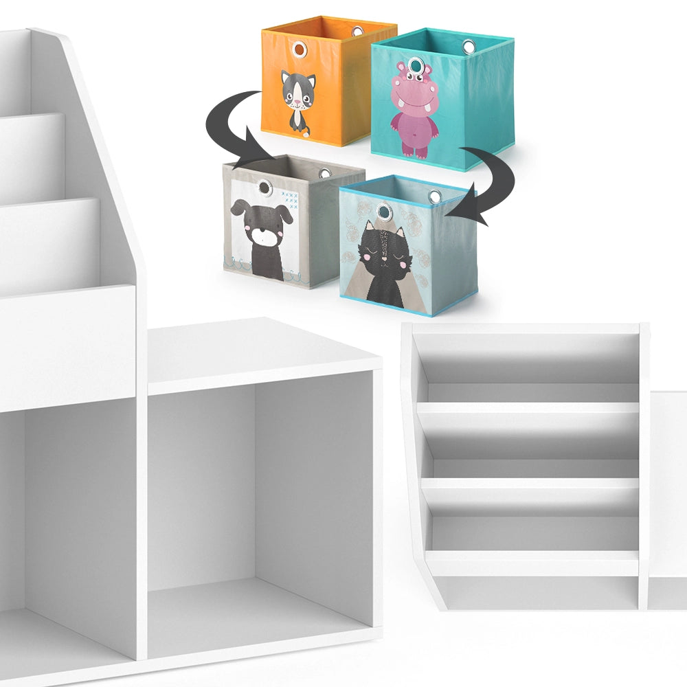 Vicco Libreria bambini Bianco 30.9 x 79 cm Mini, con 2 scatole pieghevoli opt.4