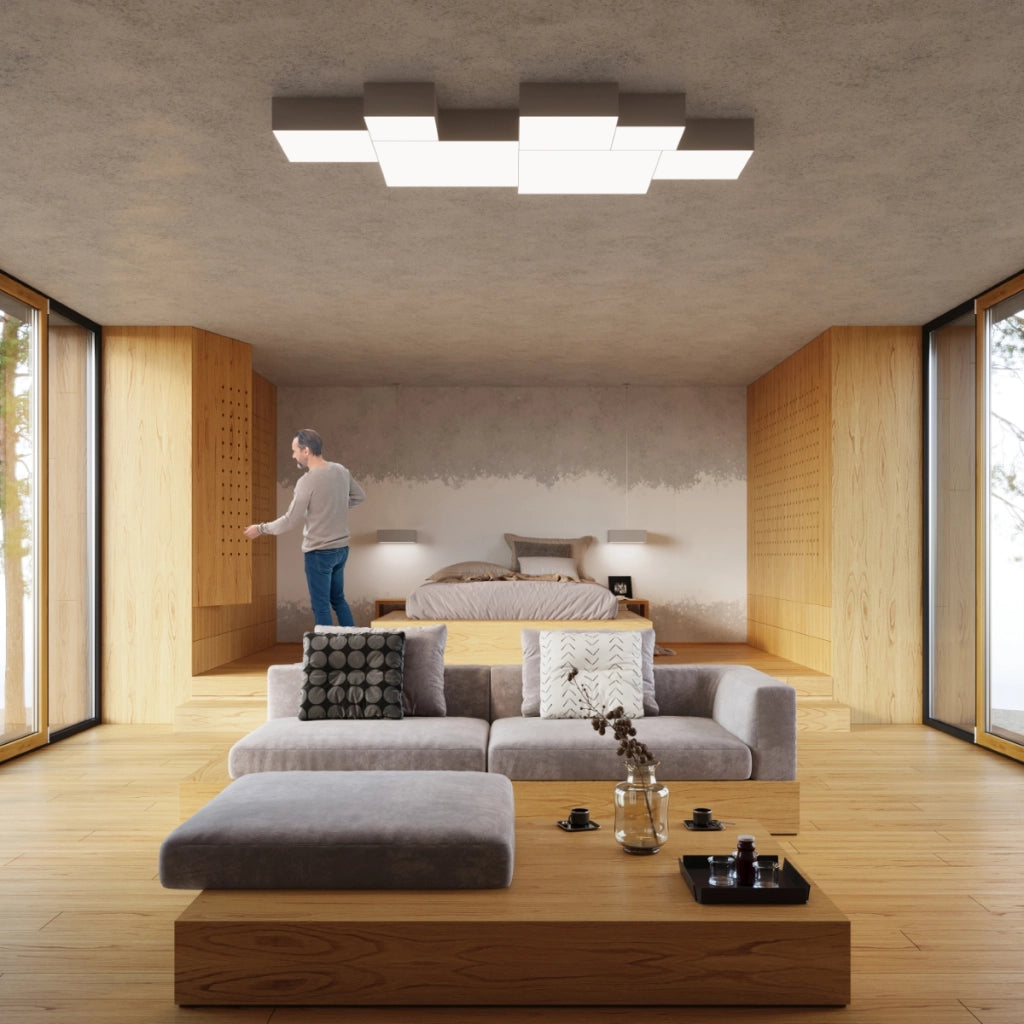 Lampada da soffitto HORUS grigio