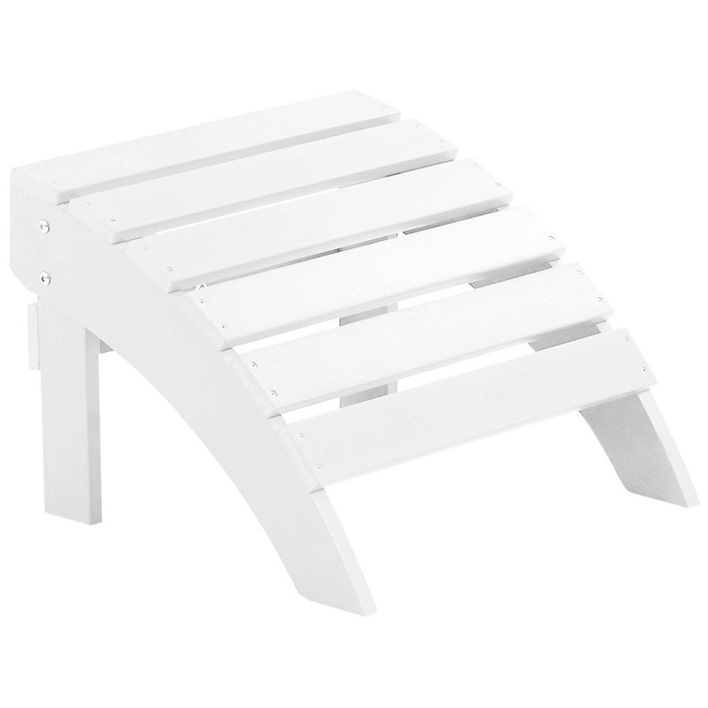 Poggiapiedi da giardino in plastica bianca in legno resistente agli agenti atmosferici a doghe in stile moderno
