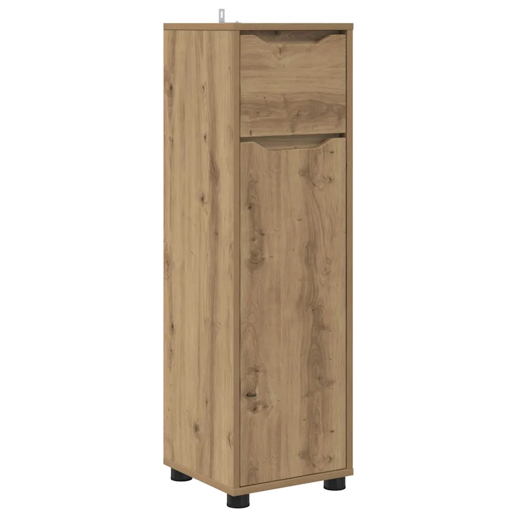 Mobile da Bagno con porta Rovere artigianale 30,5 x 30 x 101 cm