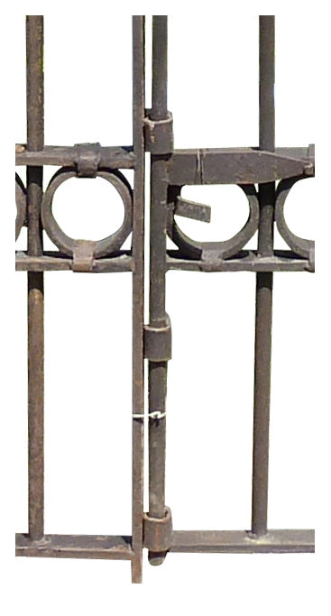 Biscottini Cancello in ferro pieno finitura anticata L335xPR10xH245 cm interamente