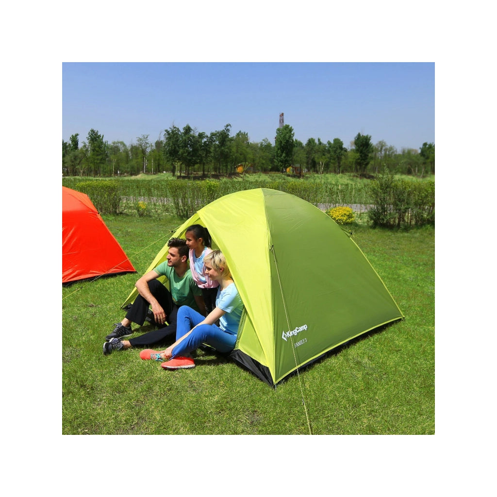 Tenda da campeggio familiare a 3 posti - Kingcamp - Modello familiare - 205x205x130 cm