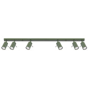 Lampada da soffitto e da parete Bittersweet Shimmer Ring a 6 luci in acciaio verde oliva