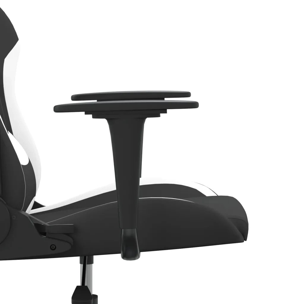 vidaXL Sedia da Gaming Nero e Bianco in Tessuto