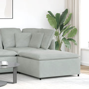 Divano da Giardino-Modulo Poggiapiedi Divano Modulare Grigio Chiaro 100x100x48 cm 778993