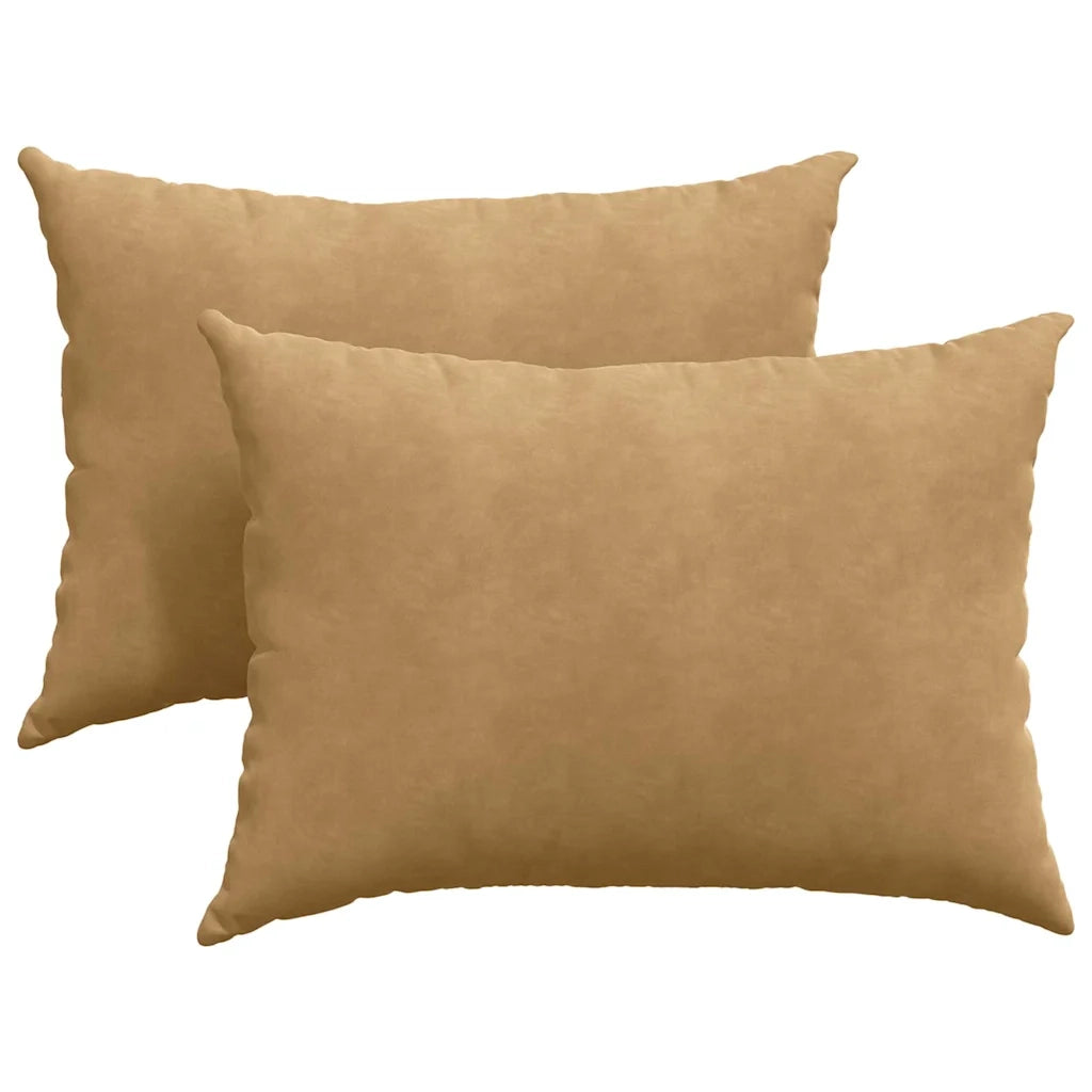 Cuscini da Divano 2 pcs Marrone 70 x 50 cm Tessuto in Cords