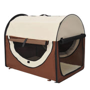 TRASPORTINO PER CANI E GATTI PIEGHEVOLE 70 X 51 X 49 CM COLORE CAFFÈ