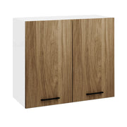 Pensile colapiatti per cucina componibile da 80 cm con due ante, realizzata in legno 100% MADE IN ITALY colore Noce