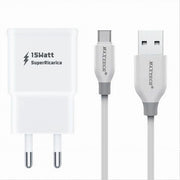 Trade Shop - Kit Caricabatteria Spina 2 Porte Usb + Cavo Type-c 1 Metro 3a Maxtech Ca-s040 -
