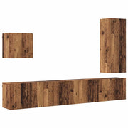 Unit¨¤ TV da Parete 5 pz | Armadietto TV | Mobile Porta TV Legno vecchio Legno multistrato