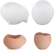 Set di 2 supporti e candelabri per modelli in silicone 3D e candele in cemento - Ideali per Pasqua - Stampi per candele e uova di gesso - Materiali duraturi.