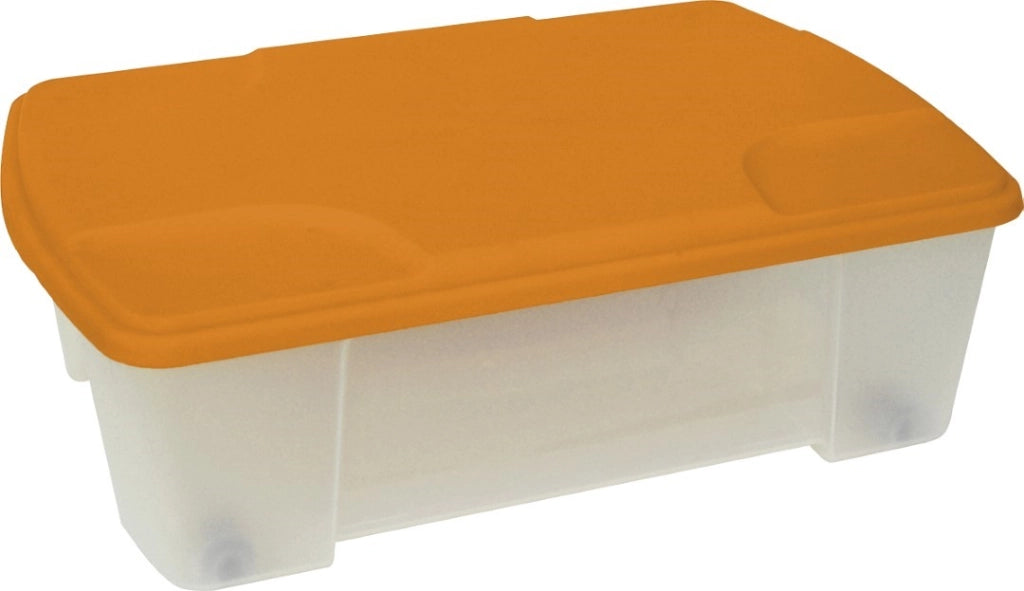 Contenitore Multiuso 565X390Xh180 Trasparente E Arancione - Art Plast