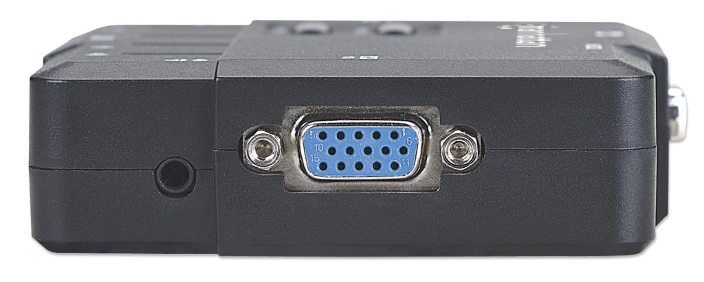 KVM Switch 2 Porte USB/Audio Nero