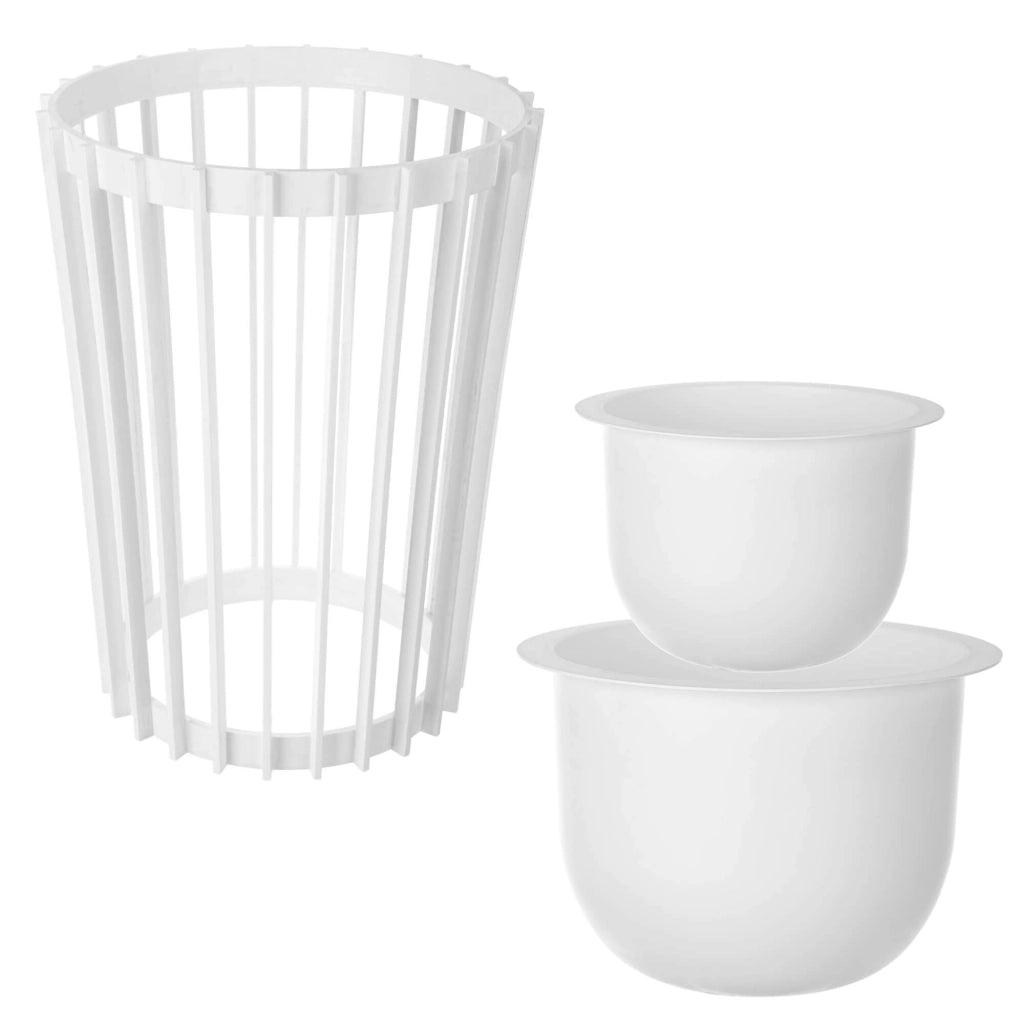 Supporto per fiori bifacciale KADAX Loft, bianco, 53,5 cm + 2 inserti