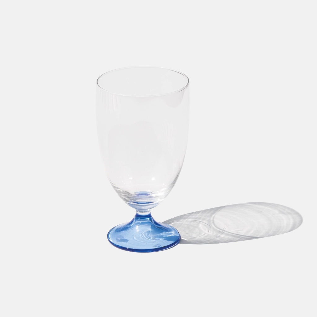 Zafferano Set 4 Calici Acqua Collezione Maestro Vetro Soda Lime Bluino, Design Veneziano Artigianale Soffiato a Mano Senza Gambo per Tavola