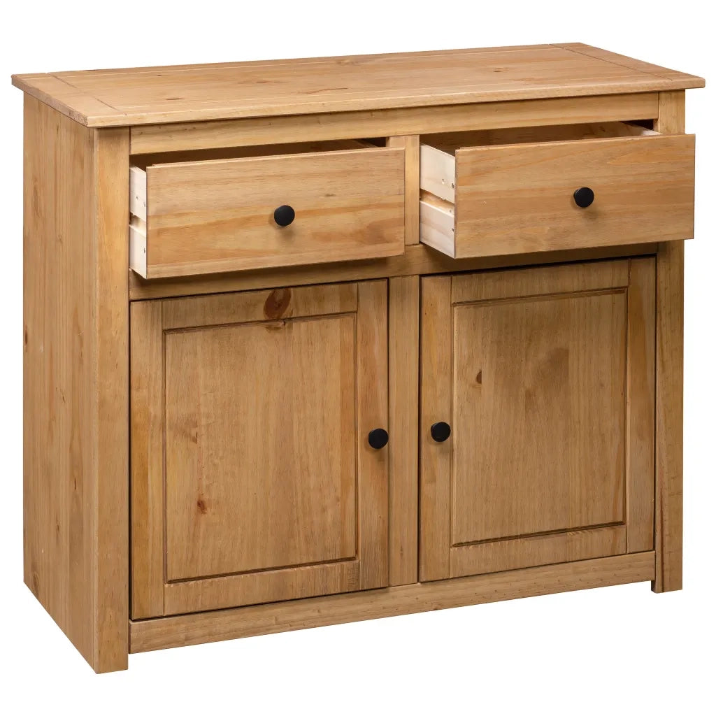 Credenza 93x40x80 cm in Legno Massello di Pino Panama Range 282697