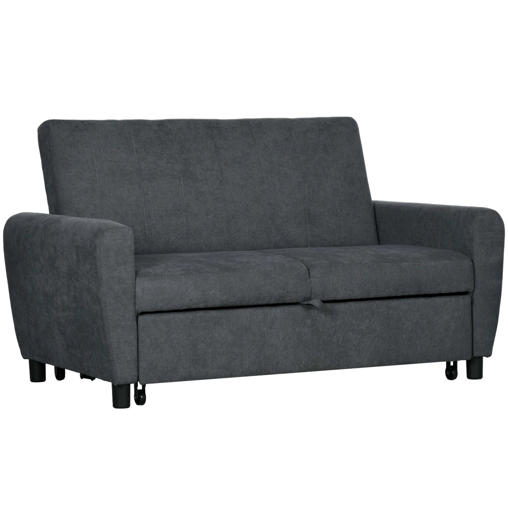 Divano Letto Singolo Clic Clac Schienale Regolabile 148x87x88 cm Velluto Grigio