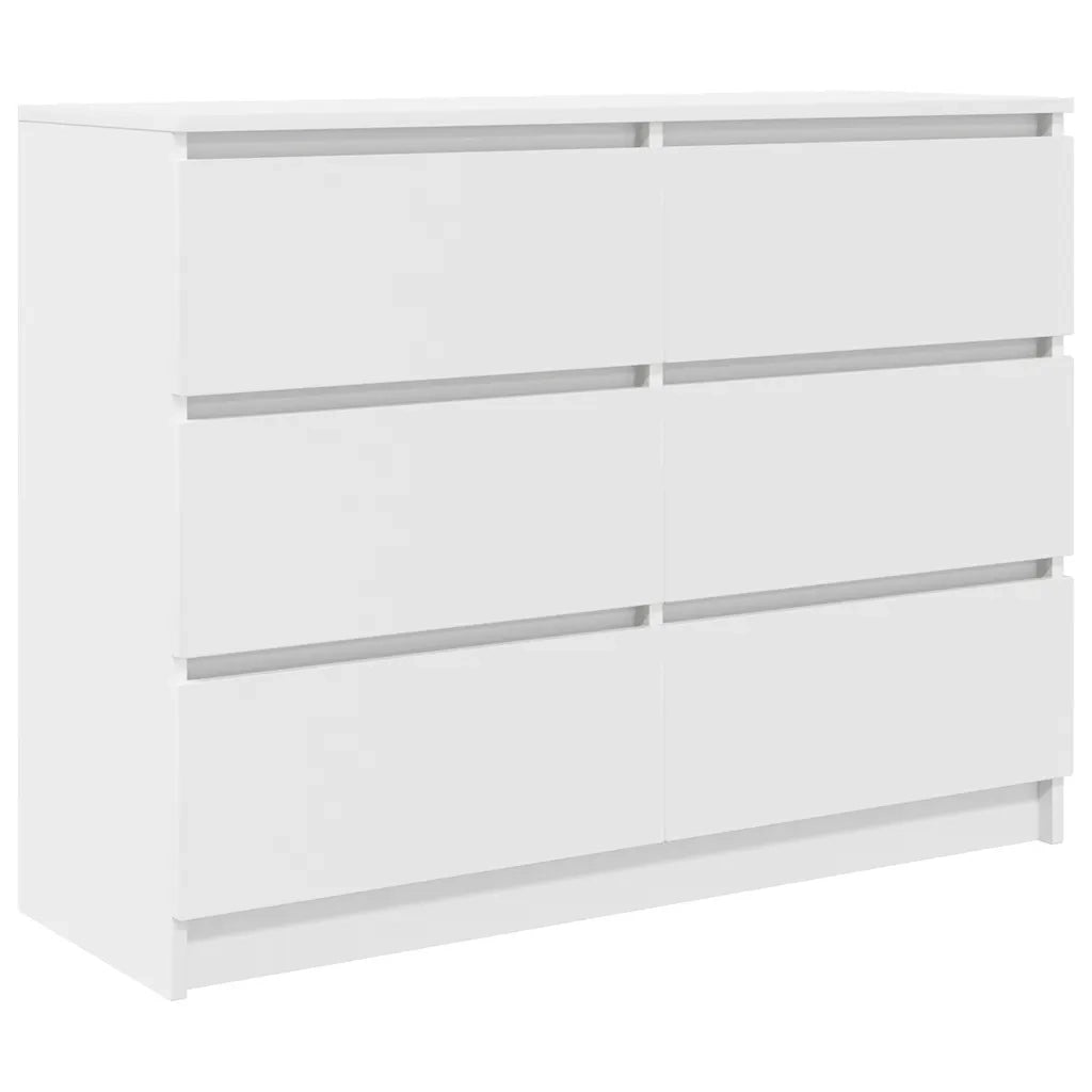 Credenza Bianca 100x35x76 cm in Legno Multistrato