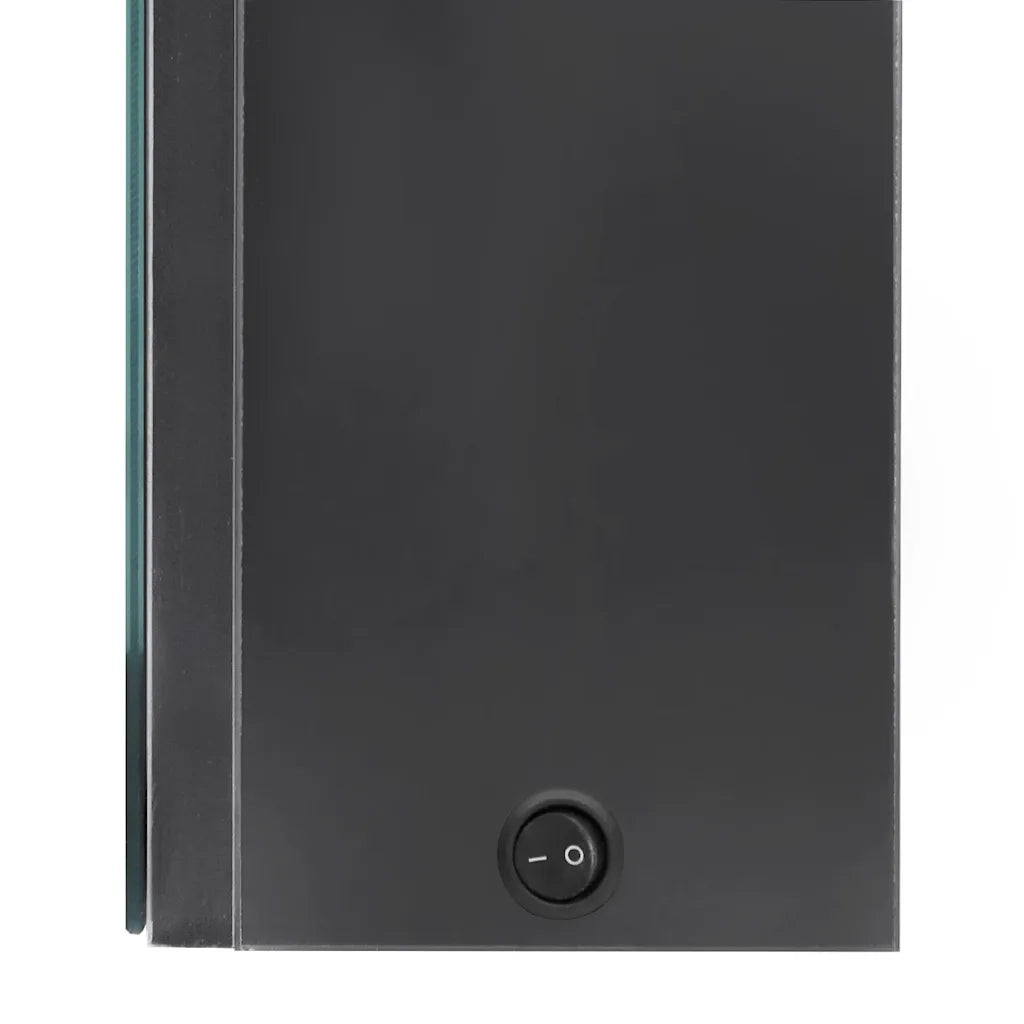Armadietto Bagno con Specchio e LED Grigio 80x12x68 cm 326513
