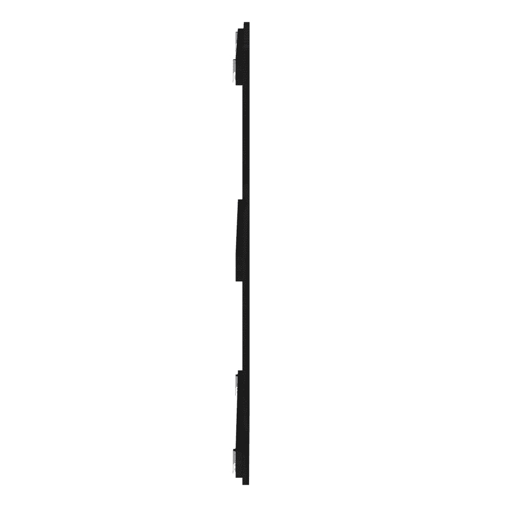 Testiera da Parete Nera 108x3x90 cm in Legno Massello di Pino
