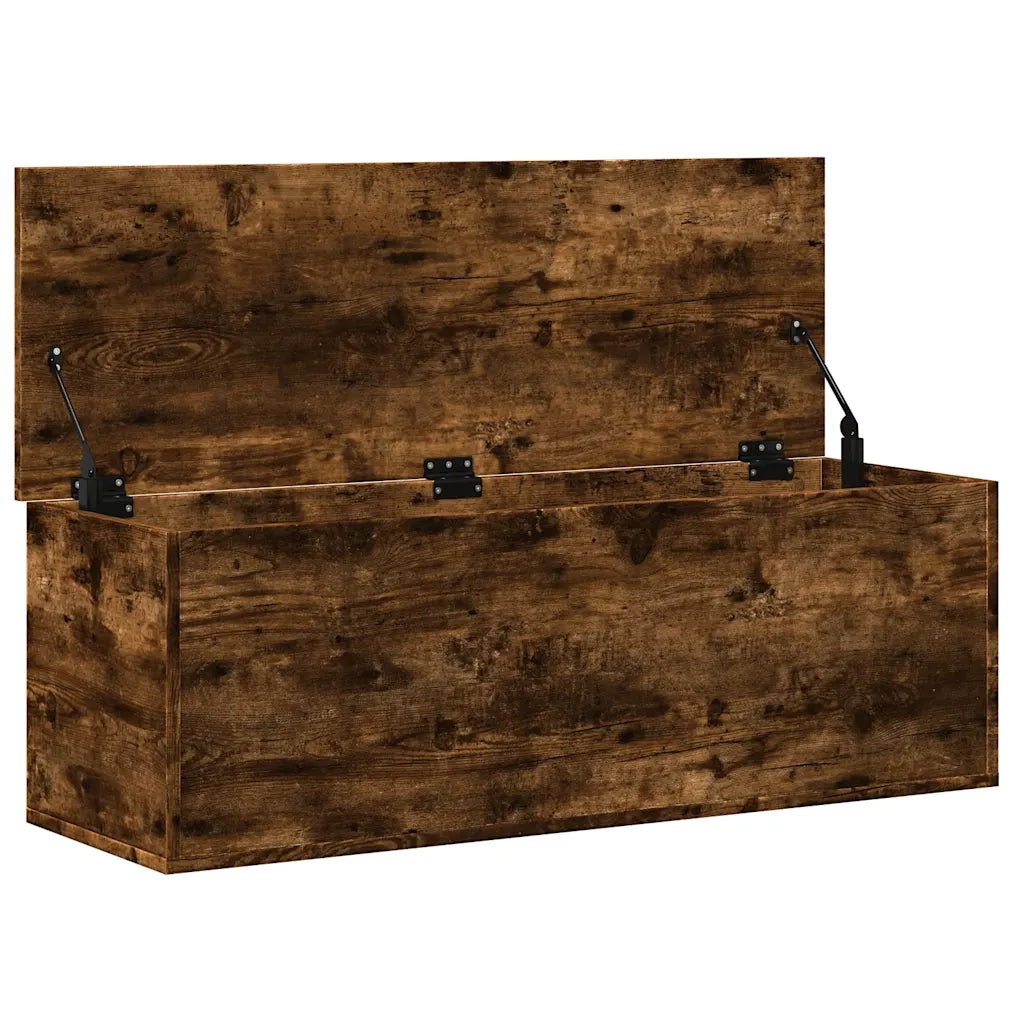 Contenitore Portaoggetti Rovere Fumo 102x35x35 cm in Truciolato 840692