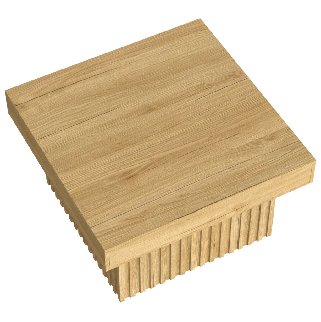 Tavolino da caffè in MDF e truciolare 79x79x46 cm; colore naturale