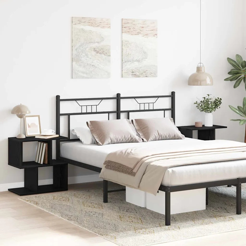 Armadio da Notte 2 pcs Rovere Nero 50 x 30 x 51,5 cm 862620