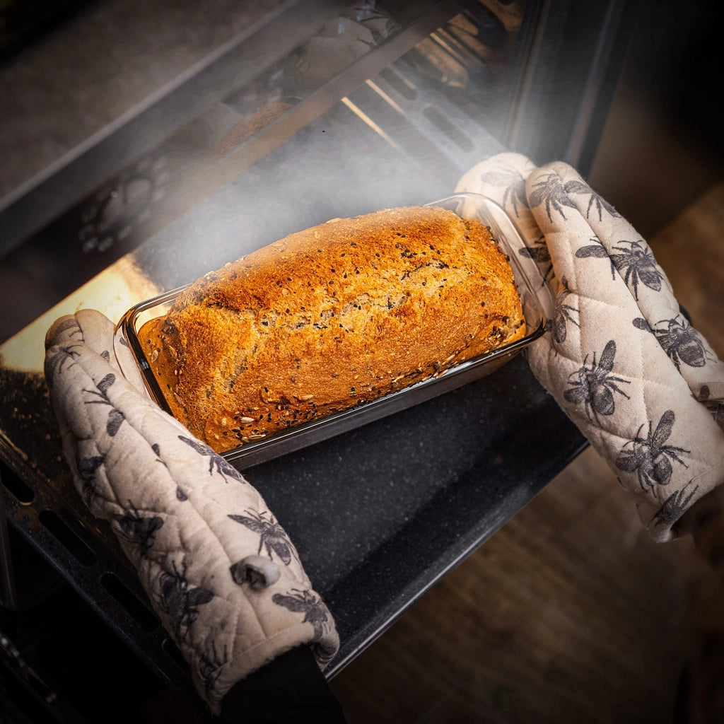 Teglia da forno in vetro KADAX da 28,5 cm, resistente al forno.