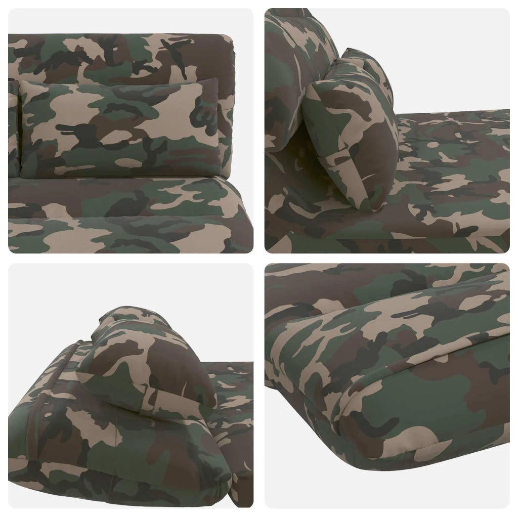 Sedia da Pavimento Verde militare 110 x 82 x 55 cm Tessuto 42028209